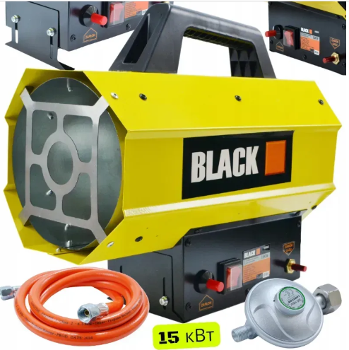 Дизельний обігрівач 30 кВт BLACK + шланг і редуктор