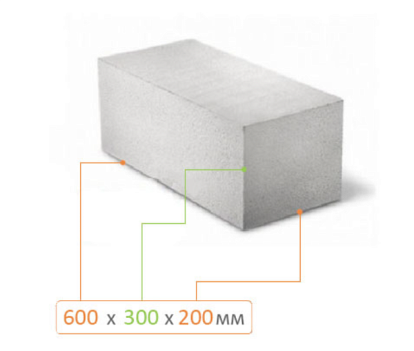 Газоблок А 13 С-200х300х600