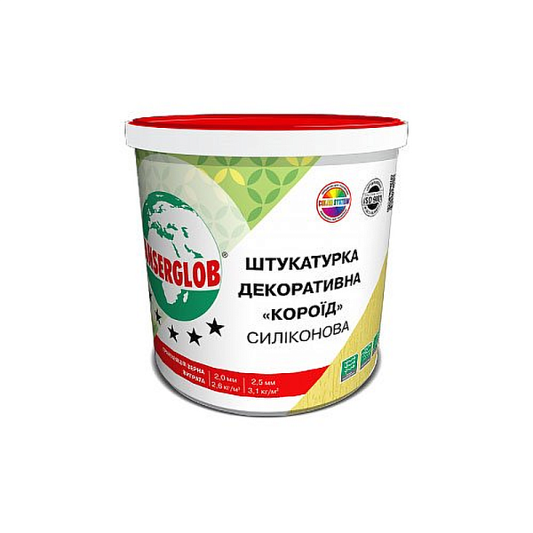 Штукатурка декоративна Anserglob "Камінцева" 1,5мм (25кг) силіконова (Ансерглоб)