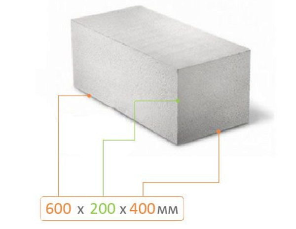 Газоблок А ЗР-600х200х400