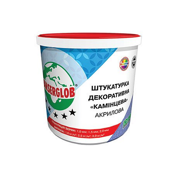 Штукатурка декоративна Anserglob "Камінцева" 1,5мм (25кг) акрилова (Ансерглоб)